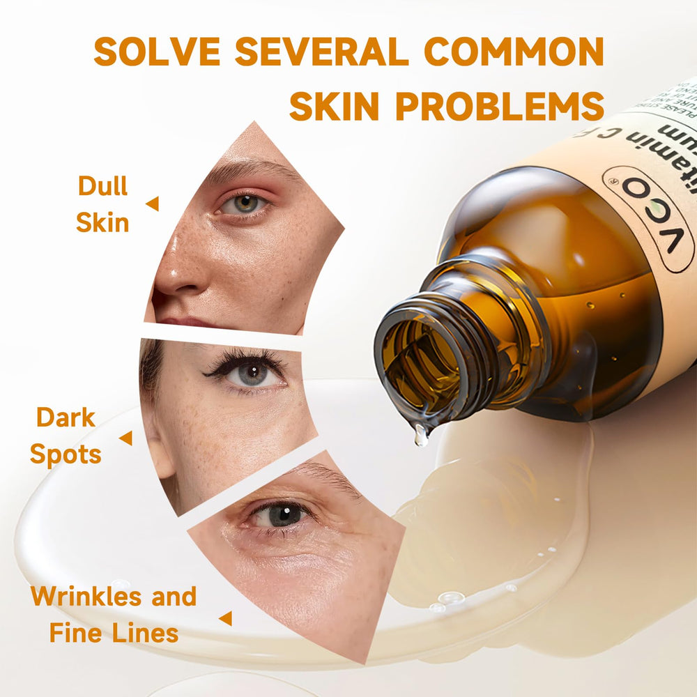 VGO vitamin c serum delivers a lightweight, dewy glow after use