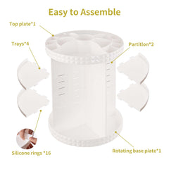 V-HANVER white perfume organizer with clear display shelf