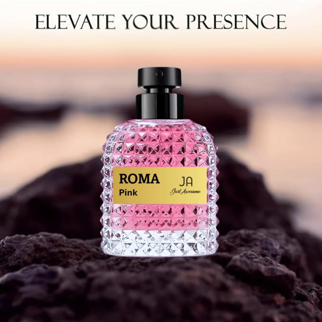 Viaan Krishna ROMA PINK EDP store display captures luxe branding and accessible luxury.