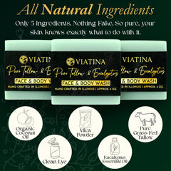 Viatina grass-fed ingredients highlight natural skin nourishment