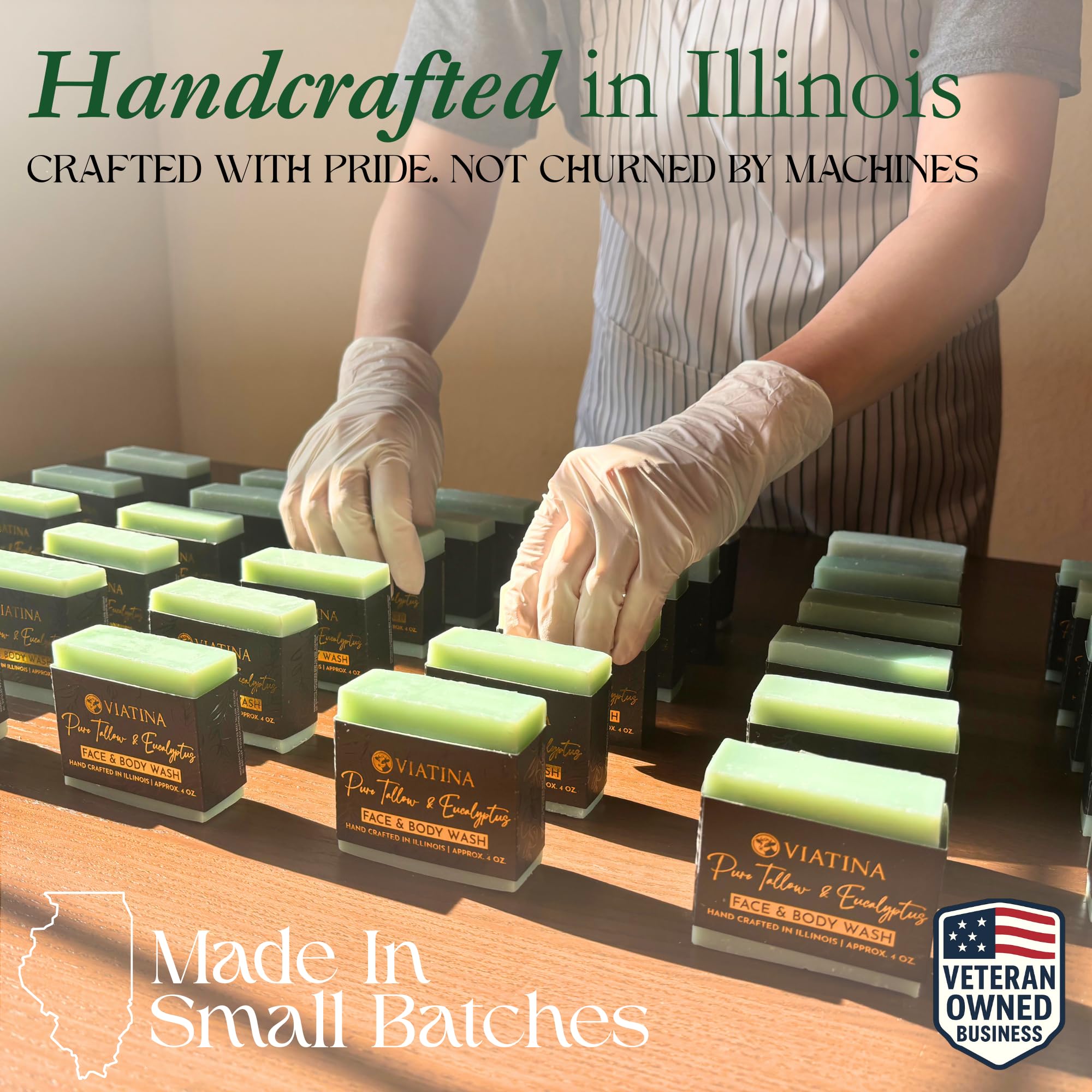 Viatina handmade in USA soap supports local craftsmanship and quality