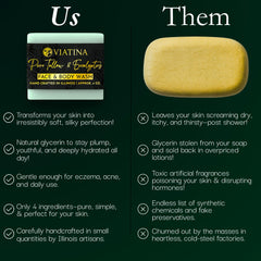 Viatina soft moisturized skin result with gentle cleansing