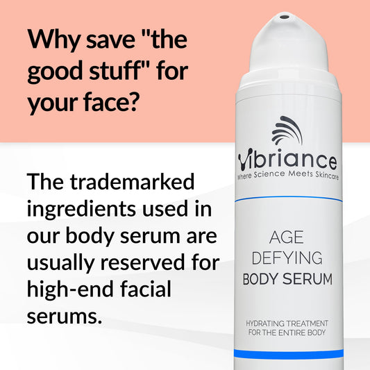 Vibriance serum texture closeup highlights a lightweight, fast-absorbing formula.
