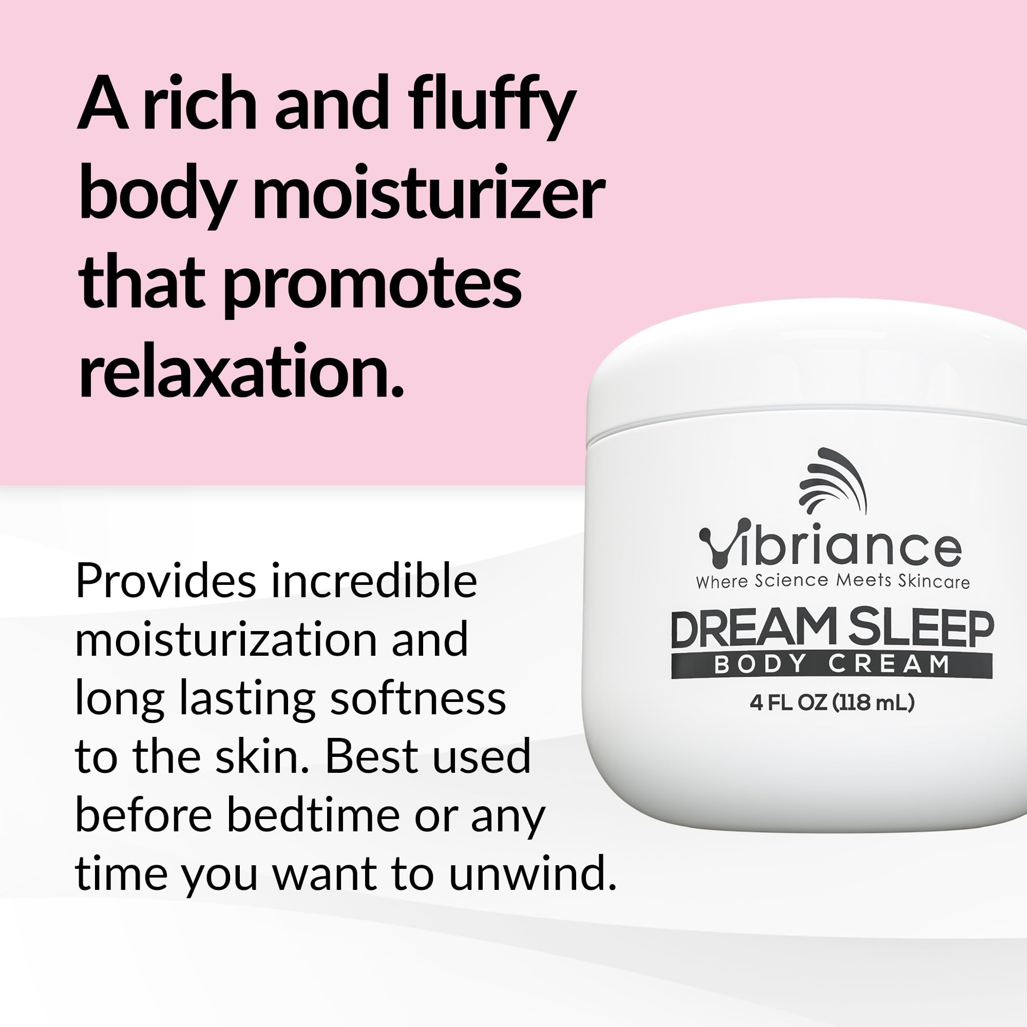 Vibriance Dream Sleep bottle lid closed for calm nightly routine