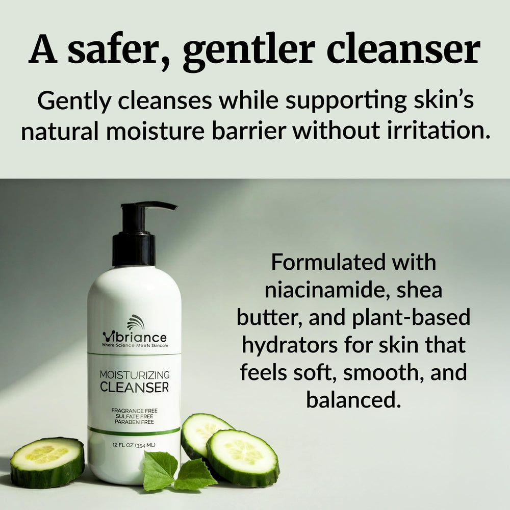 Vibriance Moisturizing Cleanser mature-skin application feels comfortable and clean.