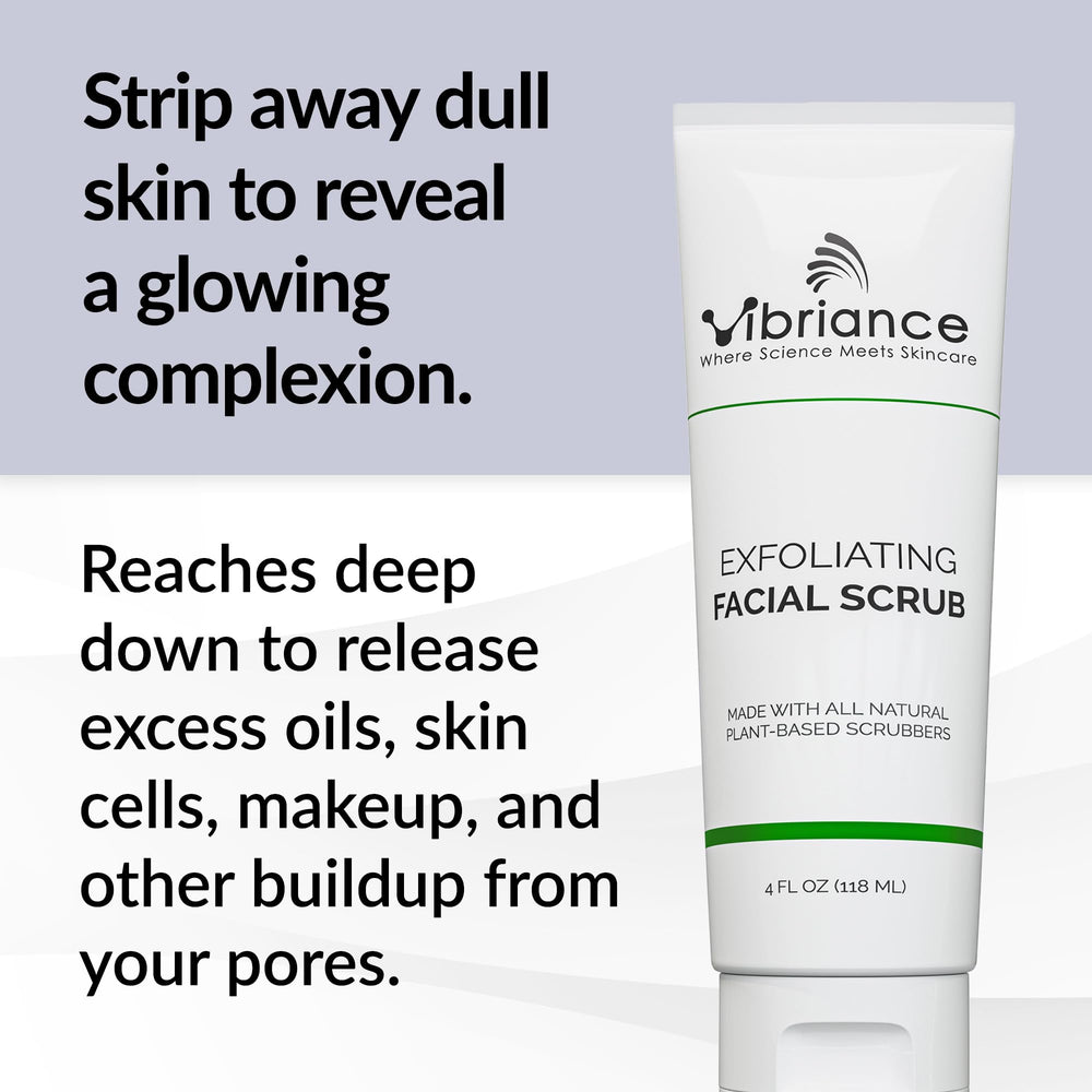 Texture close-up of Vibriance scrub showing gentle exfoliation.