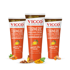Vicco Turmeric Face Moisturizer Cream with sandalwood oil for radiant hydration.