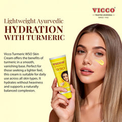 Vicco Turmeric WSO Turmeric ingredient close-up emphasizes natural skincare benefits.