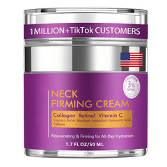 VicGFHS neck cream application for smoother skin and improved neck elasticity.