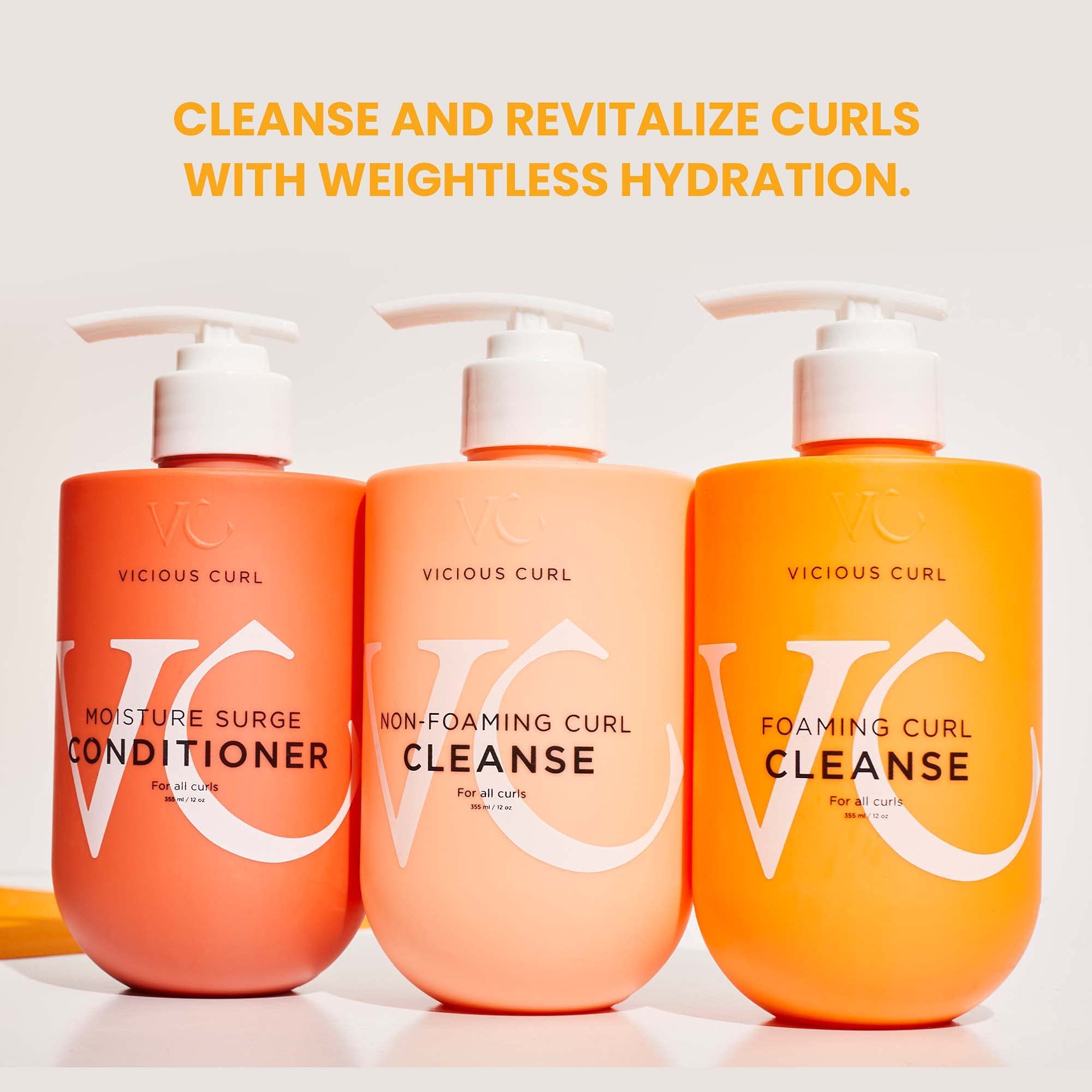 Creamy texture close-up of VICIOUS CURL Moisture Surge for detangling ease.