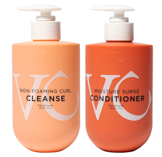 VICIOUS CURL non-foaming curl cleanse bottle ready to refresh curls.