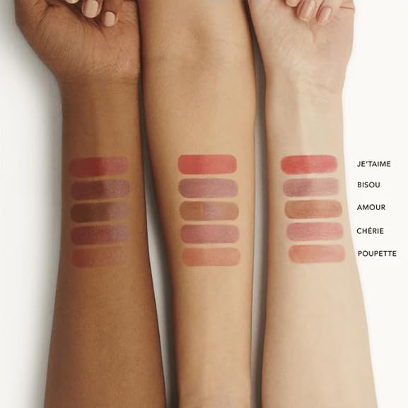 Victoria Beckham Beauty lip tint bitten-effect application steps show precise layering.