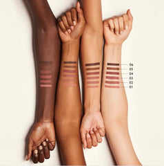 Victoria Beckham Lip Definer No. 03 swatch demonstrates the Pink Mauve shade on skin.