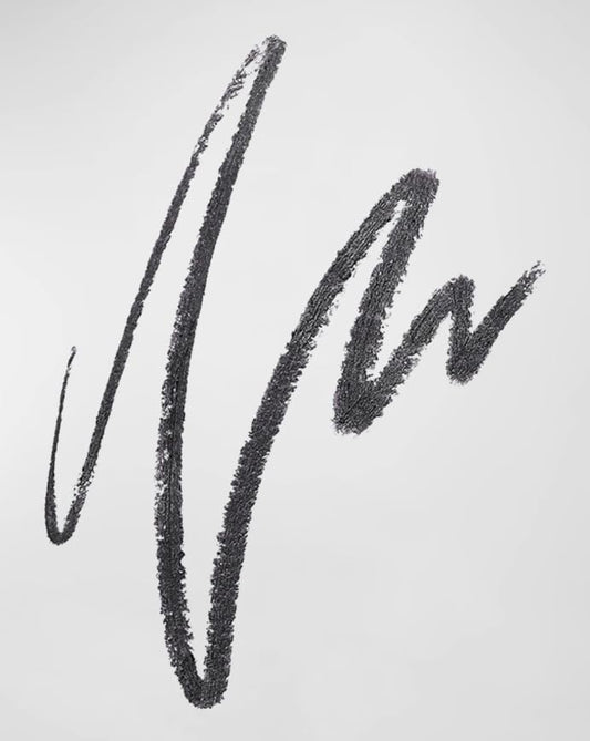 Victoria Beckham Satin Kajal ash swatch on skin for long-lasting definition.