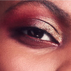Victoria Beckham Beauty Shimmery Lid Lustre swatch on skin adds soft radiance.