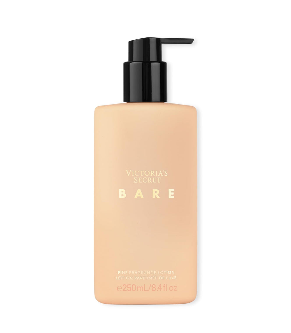 Bare Fragrance Lotion texture close-up highlights smooth, fast-absorbing hydration.