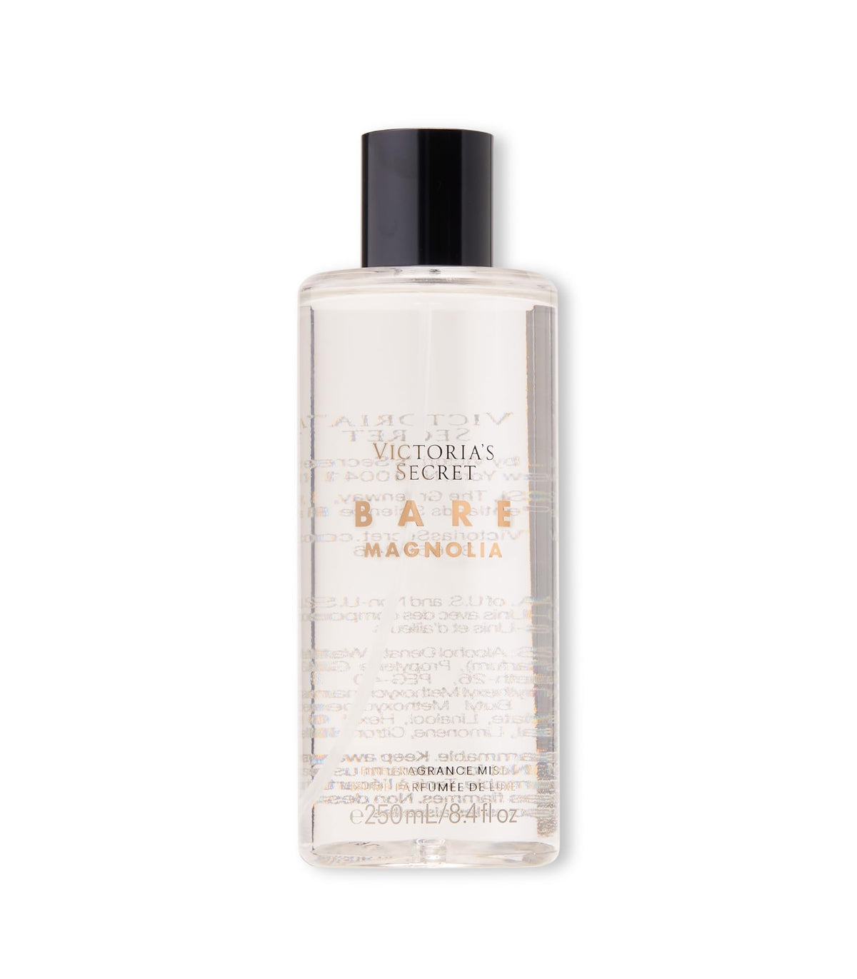 Victoria's Secret Bare Magnolia fragrance mist bottle for a light daytime refresh.