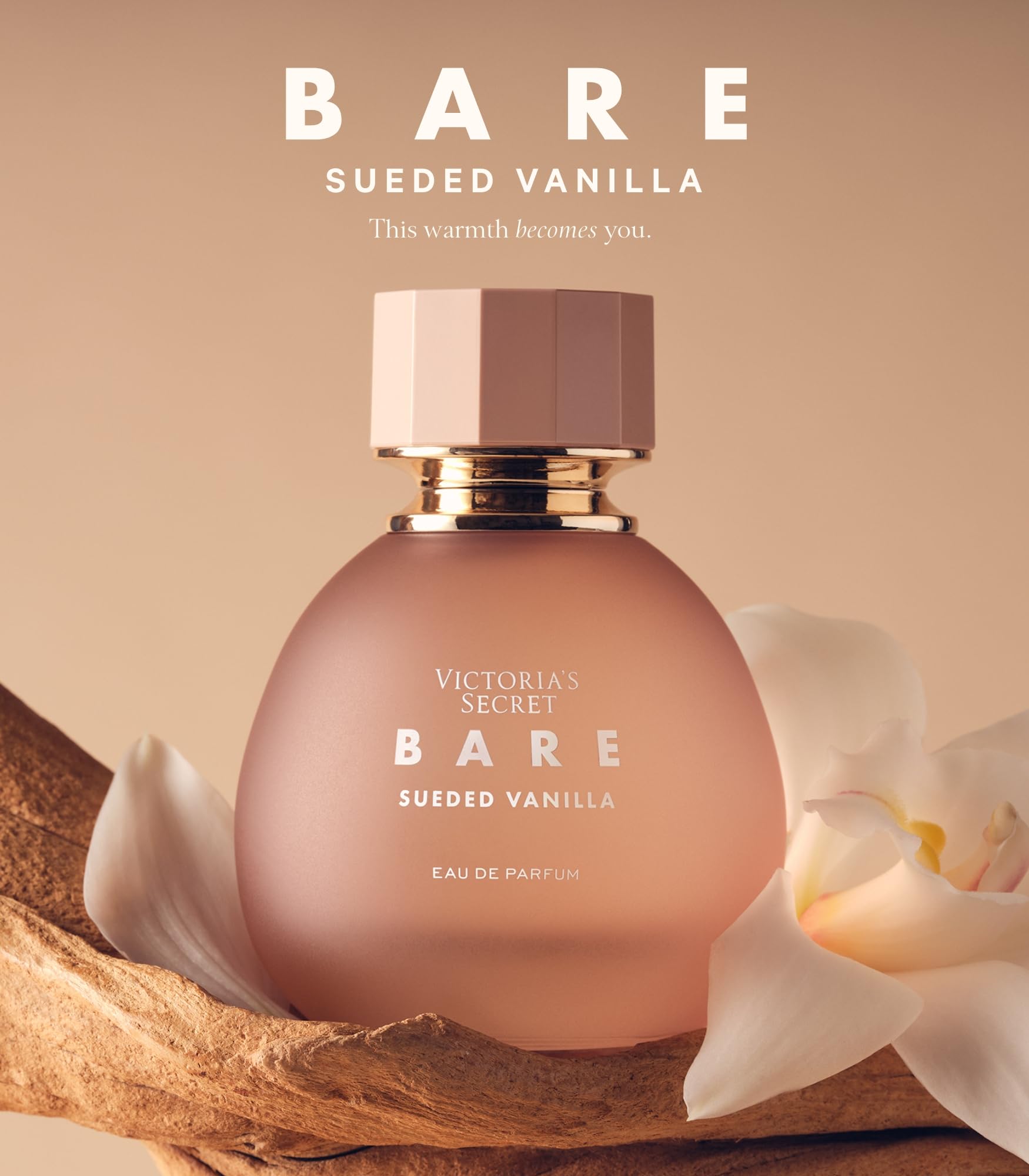 Victoria's Secret Bare Sueded Vanilla mist notes of wild saffron and vanilla milk, for warmth.