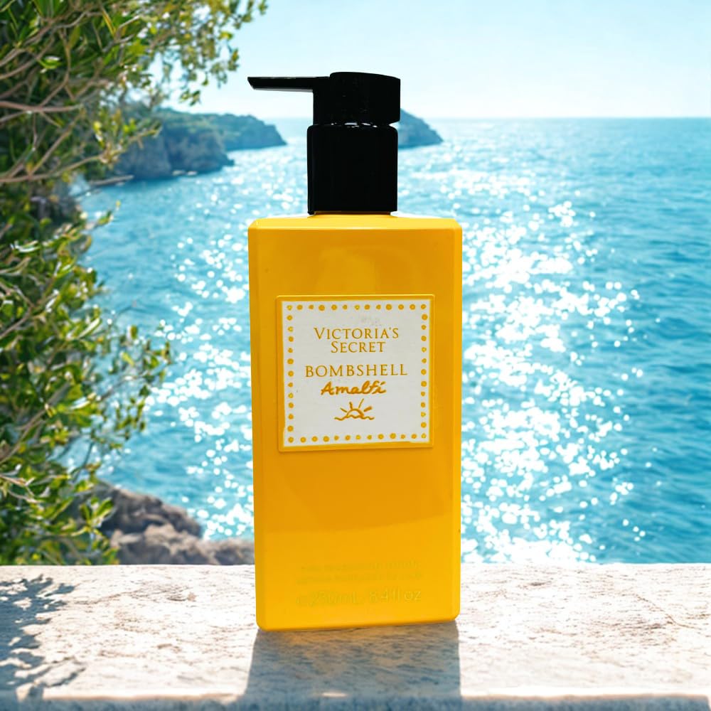 Victoria's Secret Bombshell Amalfi Lotion packaging box ready for gifting or daily luxury