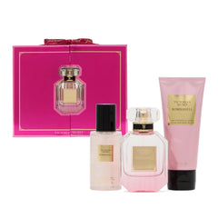 Victoria's Secret Bombshell bottle-pour display for confident daytime scent