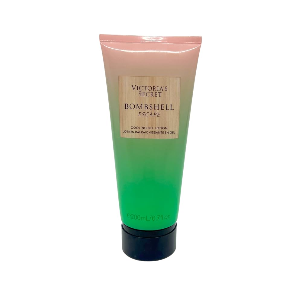 Bombshell Escape cooling gel lotion bottle delivers refreshing hydration.
