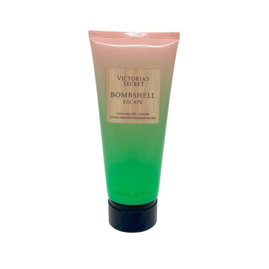 Bombshell Escape cooling gel lotion bottle delivers refreshing hydration.