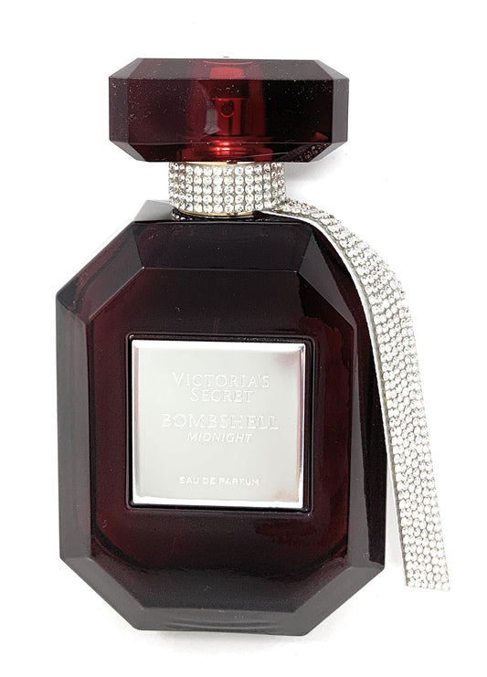 Victoria's Secret Bombshell Midnight bottle front view for evening wear inspiration