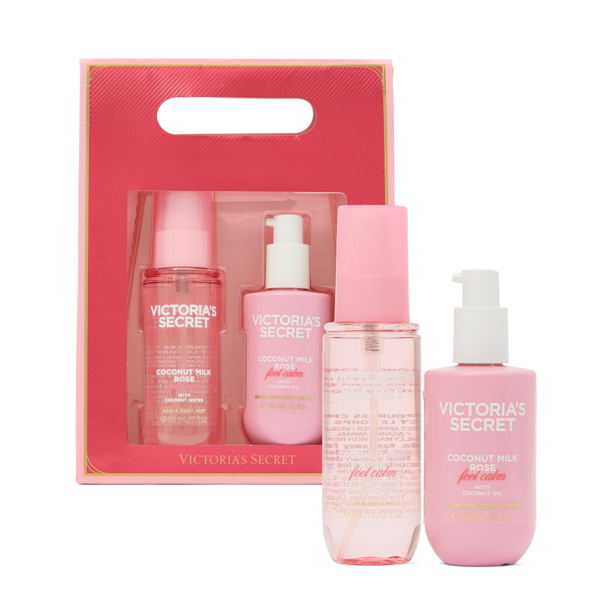 Victoria's Secret Coconut Milk Rose body mist bottle for lasting fragrance