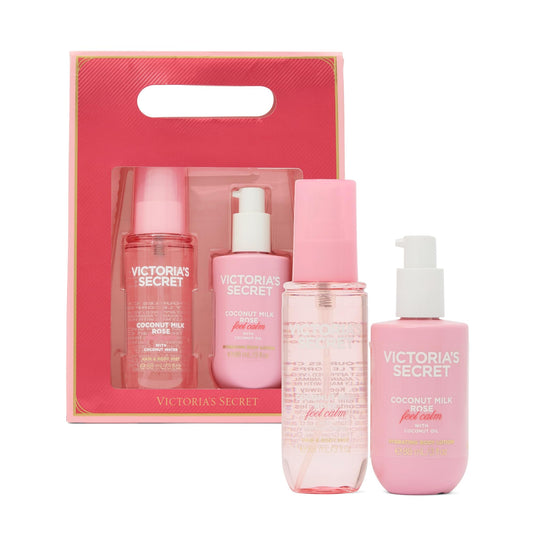 Victoria's Secret Coconut Milk Rose body mist bottle for lasting fragrance