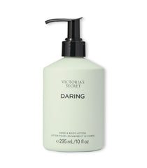Victoria's Secret Daring Fragrance Body Lotion bottle with bergamot notes for daily scent.