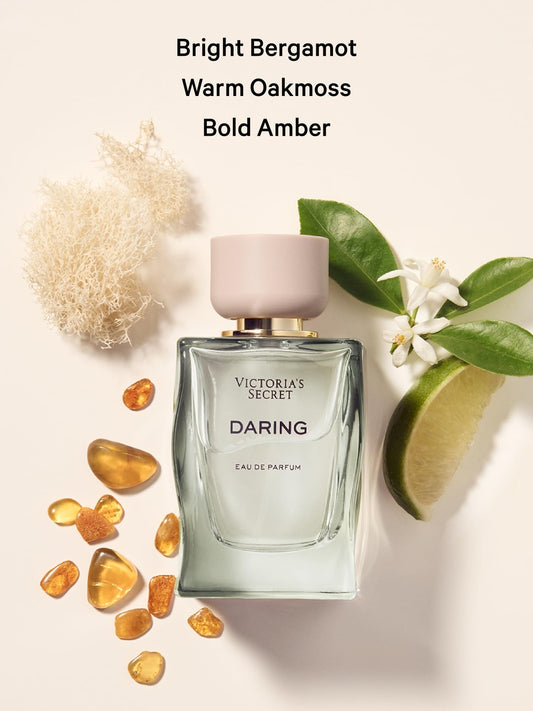 Victoria's Secret Daring Fragrance Mist cloud highlights a light, refreshing aroma.