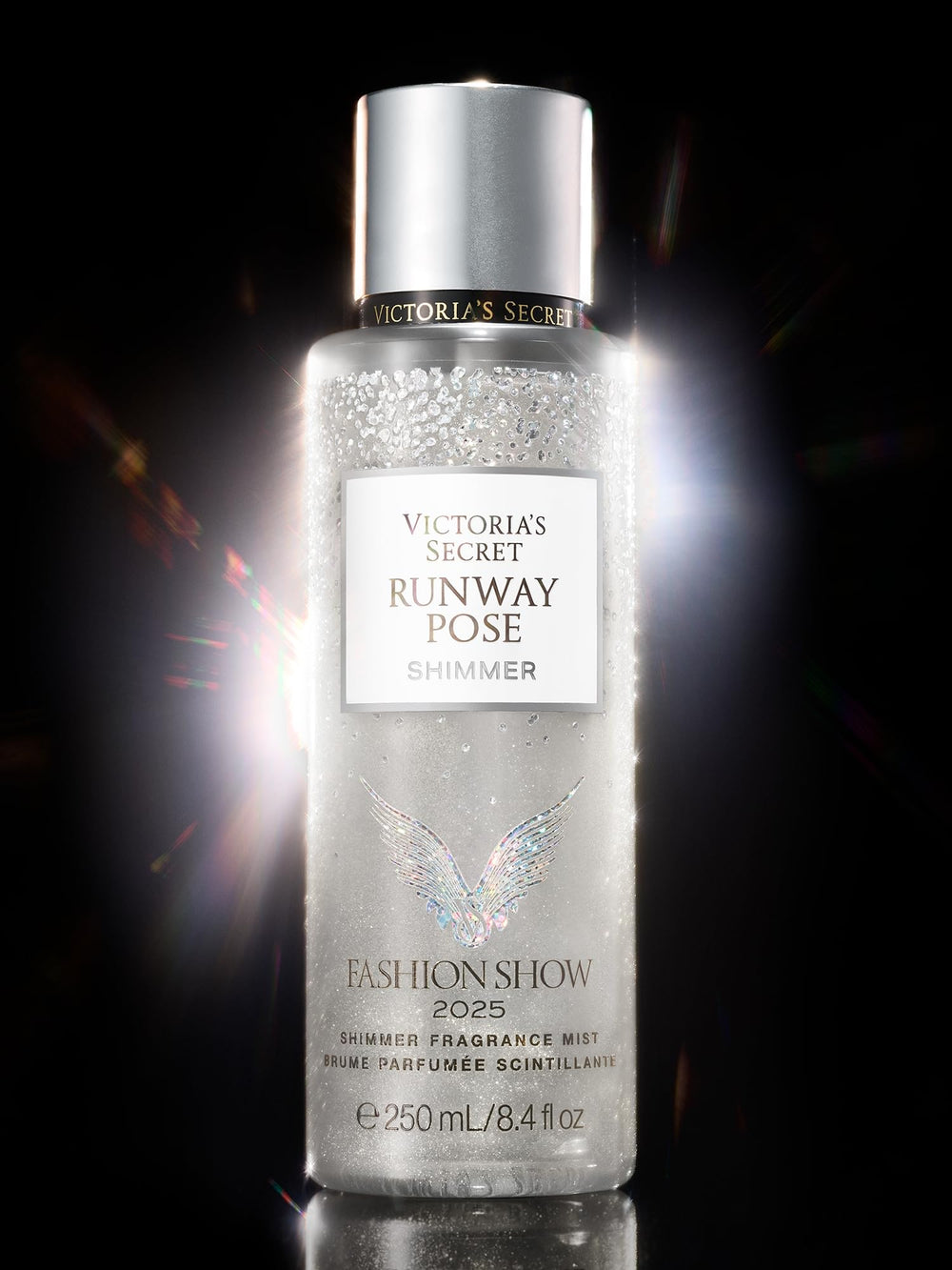 Victoria's Secret Fashion Show Runway Pose Shimmer Mist packaging evokes luxe branding