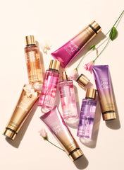 Soft shimmer on skin after applying Velvet Petals Shimmer lotion.