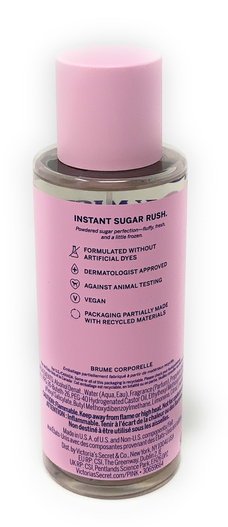 Victoria's Secret Glazed Fresh & Clean spray application, ideal for all-day freshness.