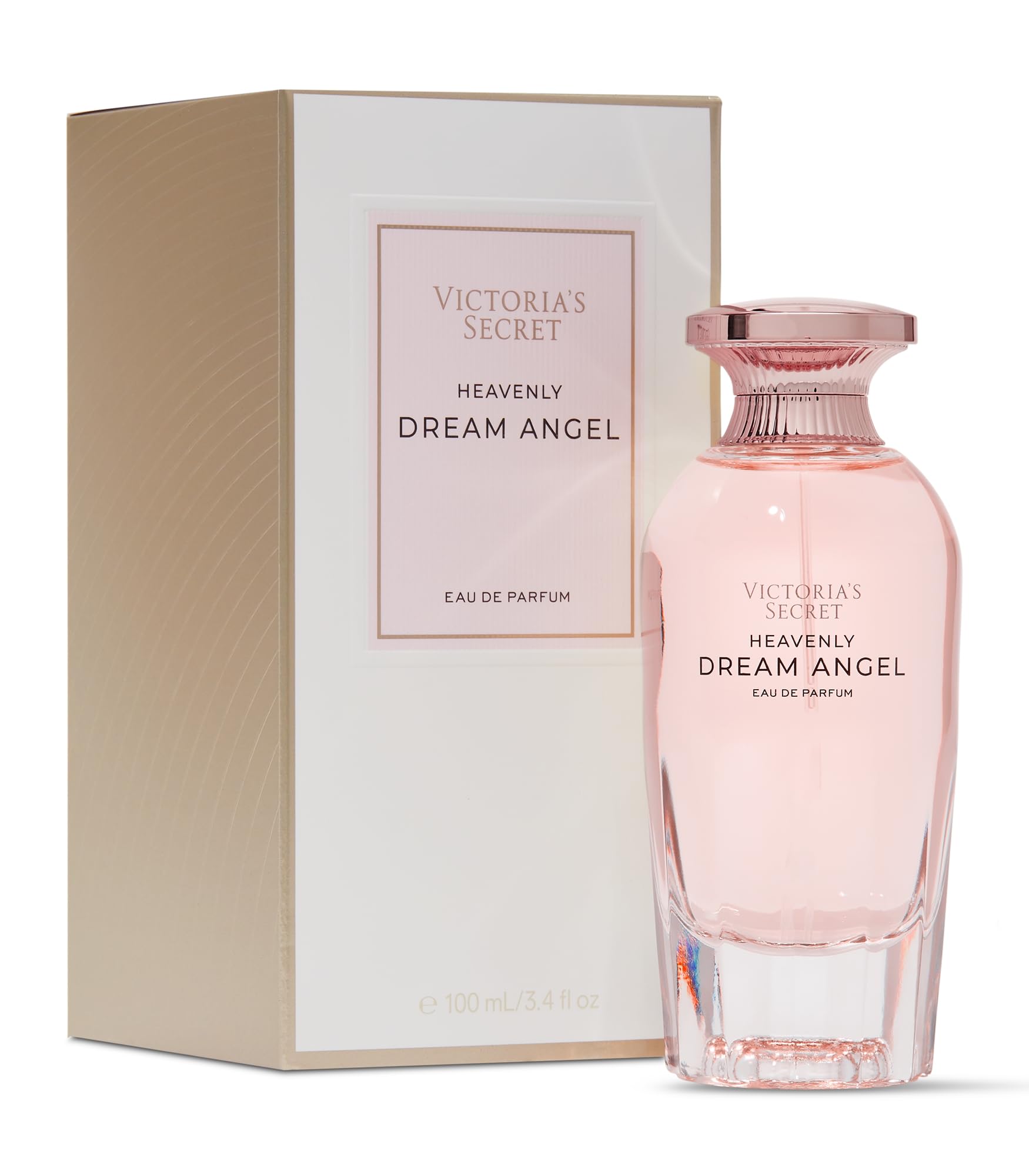 Victoria's Secret Heavenly Dream Angels bottle displays prismatic musk for a lasting, enchanting scent.