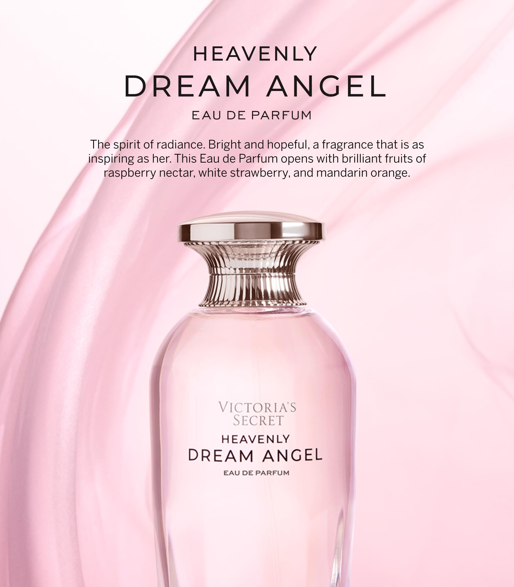 Victoria's Secret Heavenly Dream Angels raspberry note accent creates a joyful, fruity gourmand impression.