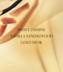 Gold musk glow detail emphasizing the warm base of Heavenly.