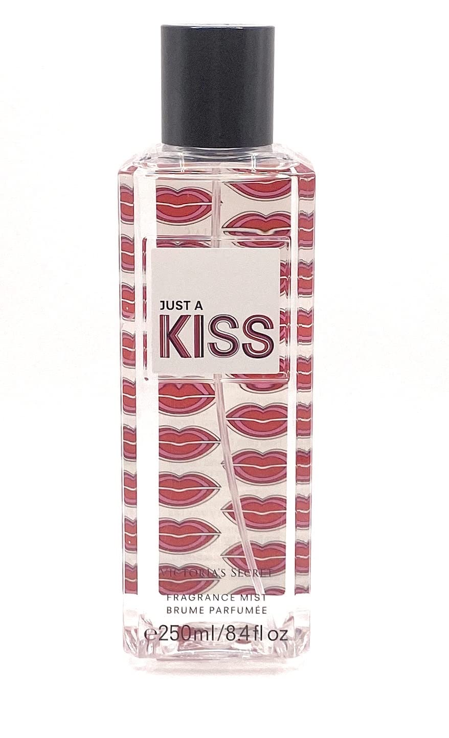 Victoria's Secret Just A Kiss fragrance mist spray application for quick touch-ups.