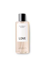 Victoria's Secret Love Fine Fragrance Mist bottle releases a light, airy scent for everyday wear.