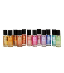 Assorted Victoria's Secret mists in a 12-pack display for on-the-go fragrance options.