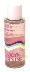 Victoria's Secret PINK Coco Sands Body Mist bottle with tropical notes for daily wear.