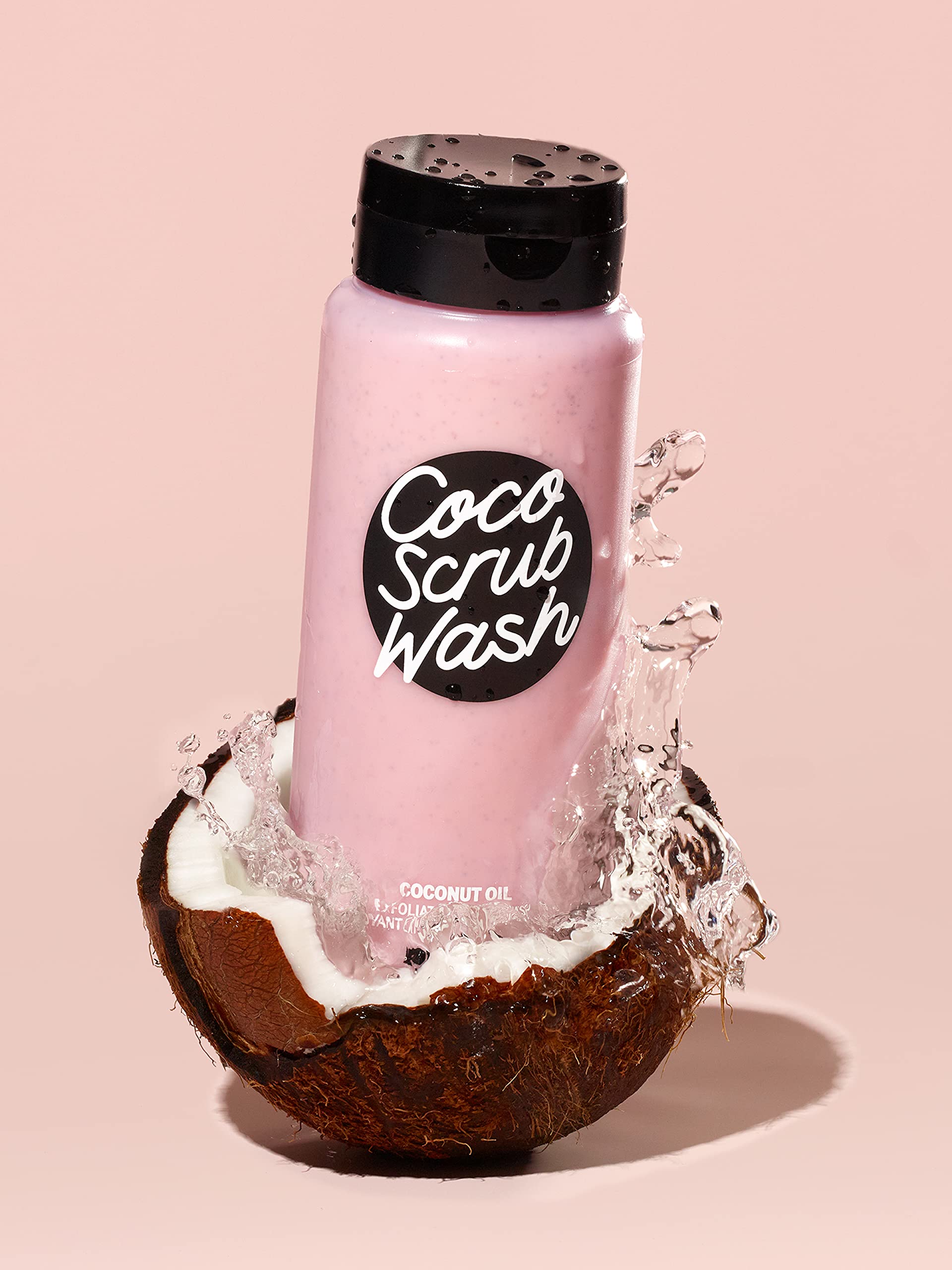 Luxurious texture of Victoria's Secret Pink Coco Scrub Wash with coconut oil