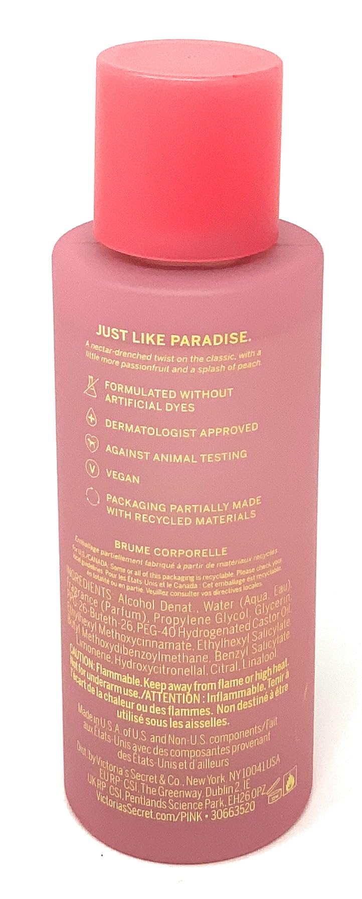 Victoria's Secret PINK On Vacation Warm and Cozy mist highlights peach and fruit notes for everyday use.