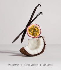 Victoria's Secret PINK Warm & Cozy coconut note close-up for skin nourishment.