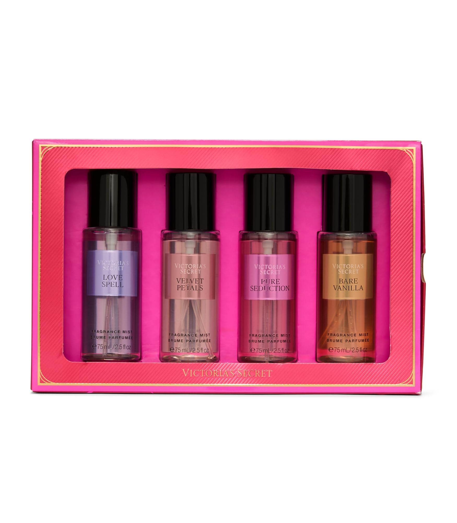 Victoria's Secret Pure Seduction Mist bottle with juicy plum and freesia accents.