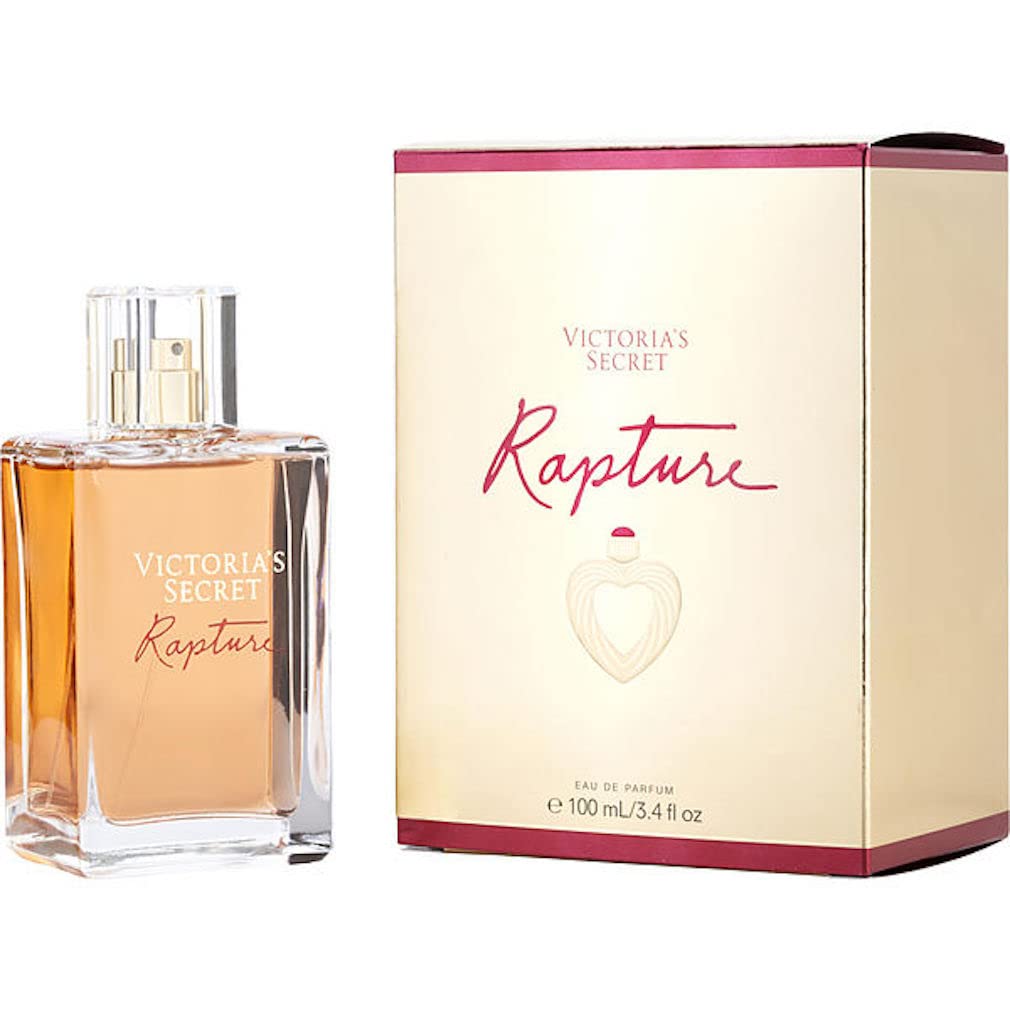 Victoria's Secret Rapture bottle close-up, ideal for evening wear with warm Bulgarian rose and amber