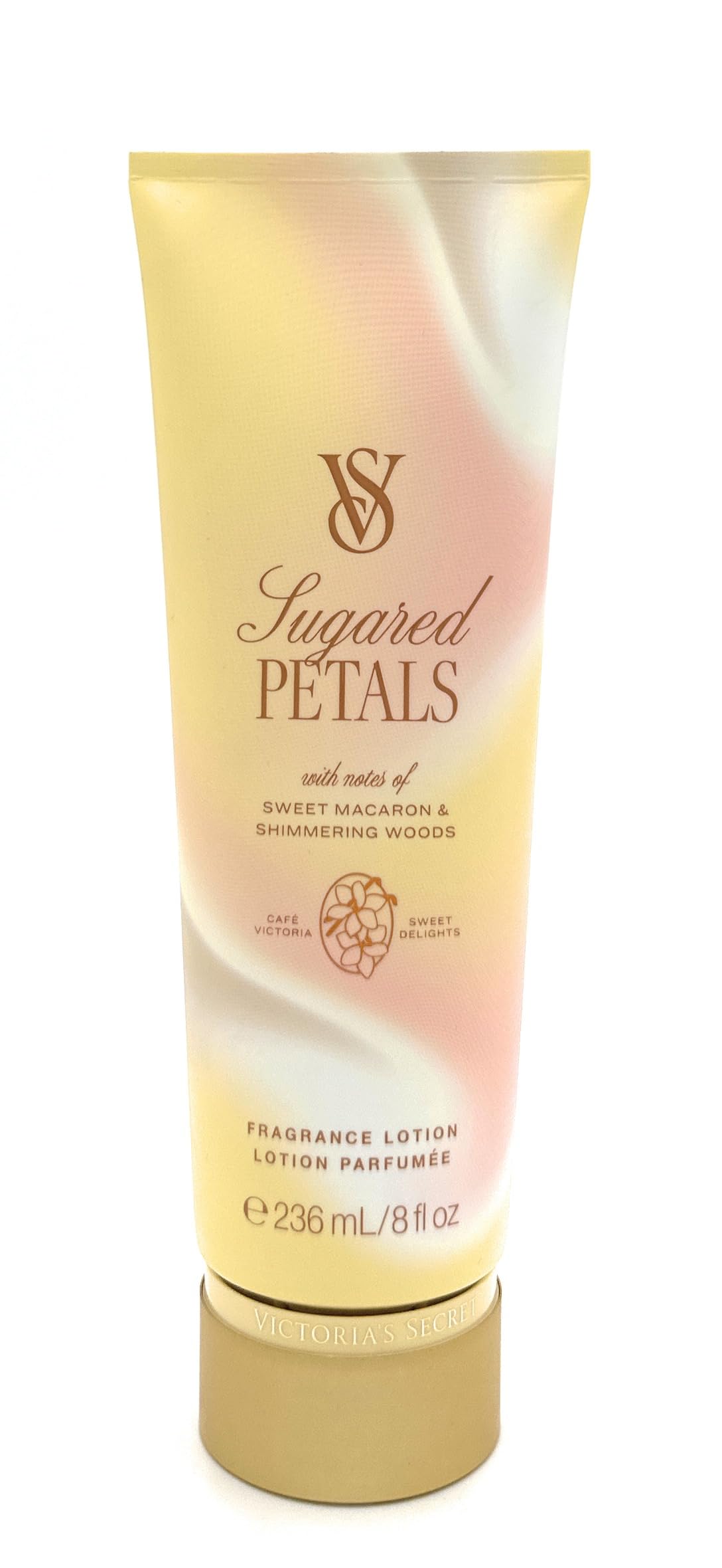 Victoria's Secret Sugared Petals lotion bottle for daily scent layering and moisture.