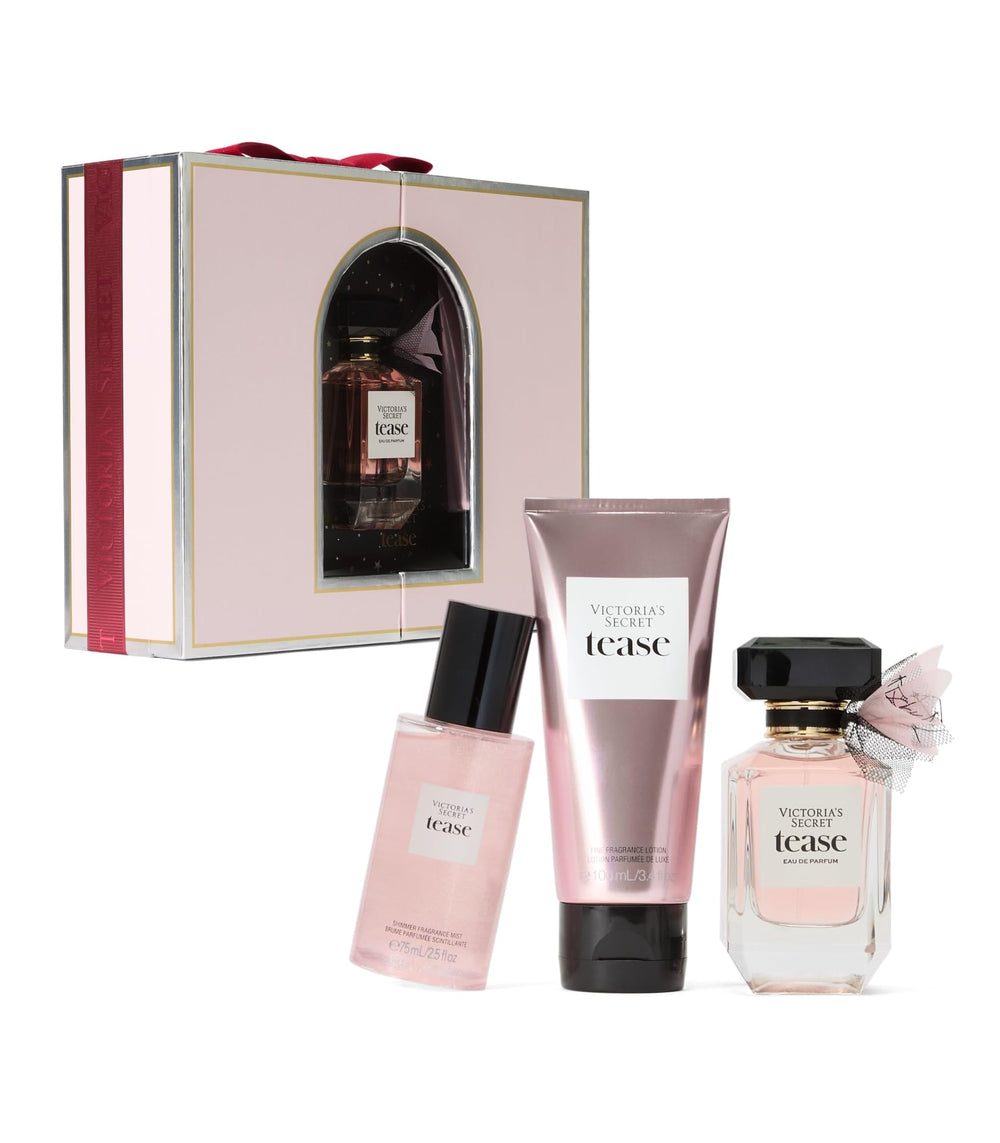 Victoria's Secret Tease eau de parfum bottle showing compact 1.7 oz for travel