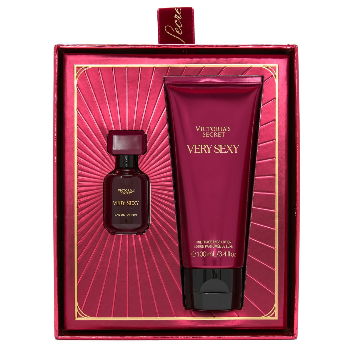 Victoria's Secret Very Sexy mini EDP bottle close-up highlighting warm notes
