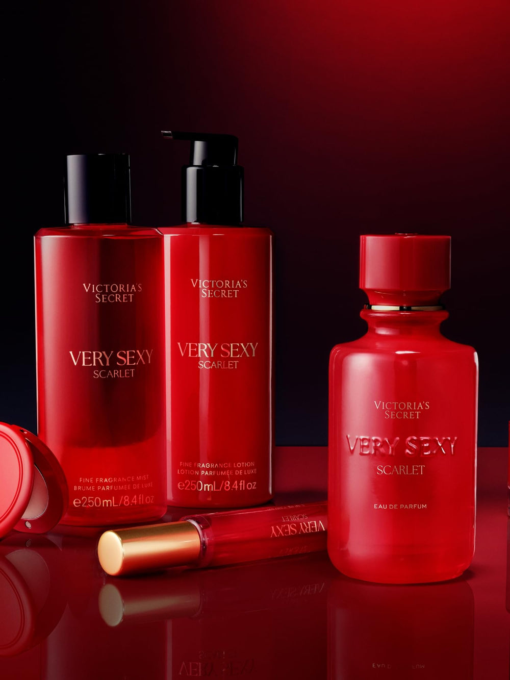 Victoria's Secret Very Sexy Scarlet rose petals image for mood setting fragrance.